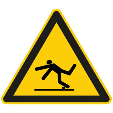 Warnschild Warnung vor Hindernissen am Boden