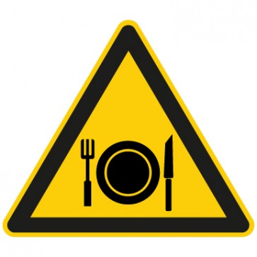Warnzeichen Achtung, Essen verboten · MAGNETSCHILD