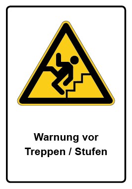 Kombi Aufkleber Warnung vor Treppe · Stufen