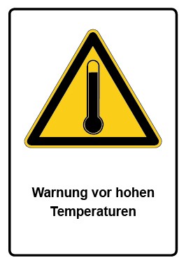 Kombi Aufkleber Warnung vor hohen Temperaturen
