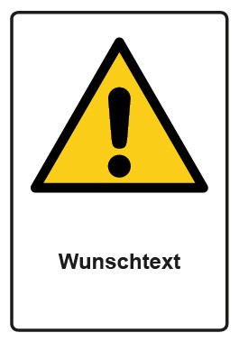 Schild Warnzeichen Piktogramm & Text deutsch · Allgemeines Warnzeichen · ISO_7010_W001 | selbstklebend