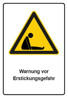 Aufkleber Warnzeichen Piktogramm & Text deutsch · Warnung vor Erstickungsgefahr | stark haftend