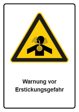 Aufkleber Warnzeichen Piktogramm & Text deutsch · Warnung vor Erstickungsgefahr