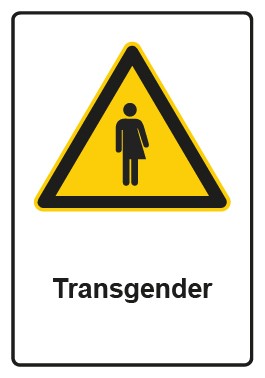 Aufkleber Warnzeichen Piktogramm & Text deutsch · Piktogramm Transgender