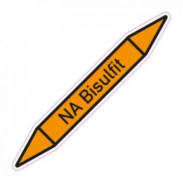 Rohrleitungskennzeichnung NA Bisulfit · Aufkleber  | stark haftend