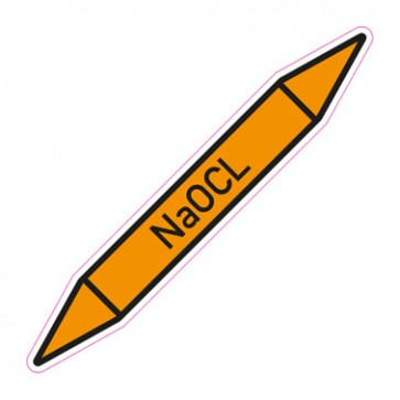 Rohrleitungskennzeichnung NaOCL · Aufkleber  | stark haftend