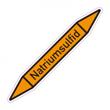 Aufkleber Rohrkennzeichnung · Rohrleitungskennzeichnung Natriumsulfid