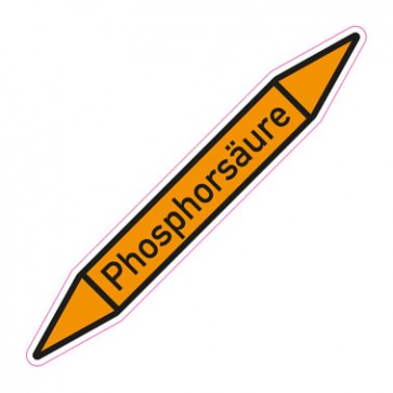 Aufkleber Rohrkennzeichnung · Rohrleitungskennzeichnung Phosphorsäure