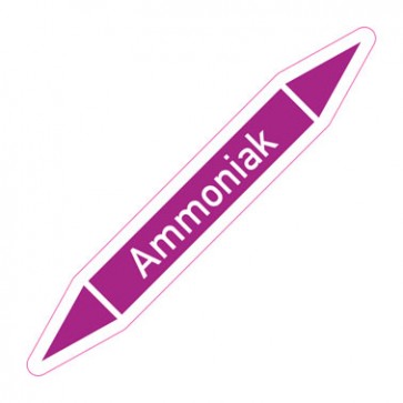 Rohrleitungskennzeichnung Ammoniak · Aufkleber  | stark haftend