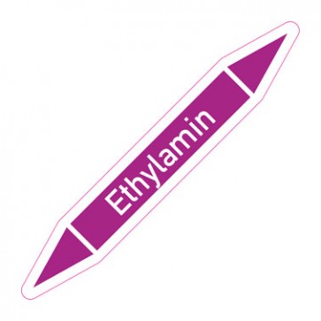 Rohrleitungskennzeichnung Ethylamin · Aufkleber  | stark haftend