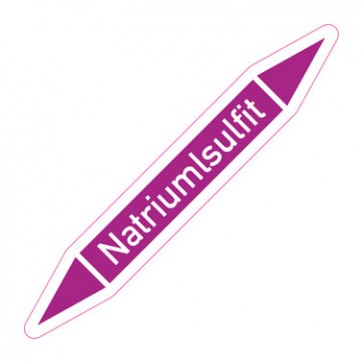 Rohrleitungskennzeichnung Natriumlsulfit · Aufkleber  | stark haftend