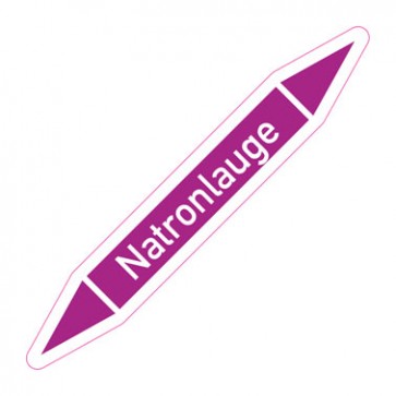 Rohrleitungskennzeichnung Natronlauge · Aufkleber  | stark haftend