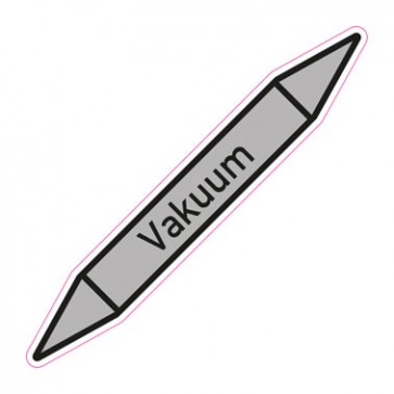 Aufkleber Rohrkennzeichnung · Rohrleitungskennzeichnung Vakuum