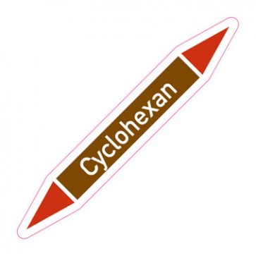 Aufkleber Rohrkennzeichnung · Rohrleitungskennzeichnung Cyclohexan