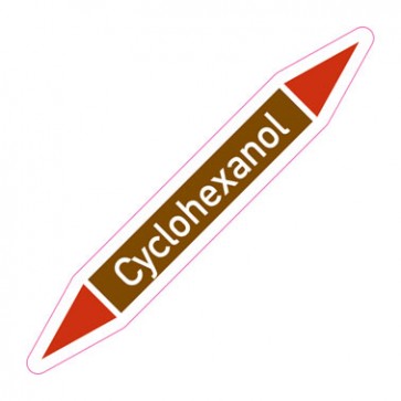 Rohrleitungskennzeichnung Cyclohexanol · Aufkleber  | stark haftend