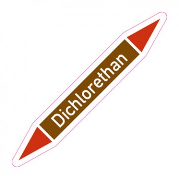 Rohrleitungskennzeichnung Dichlorethan · Aufkleber  | stark haftend