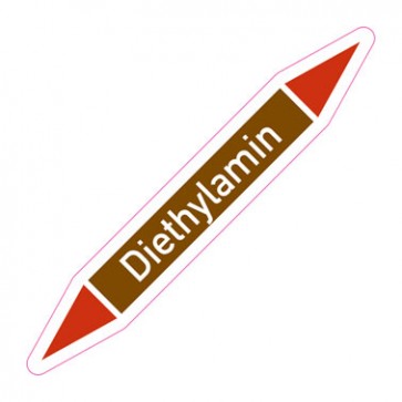 Rohrleitungskennzeichnung Diethylamin · Aufkleber  | stark haftend