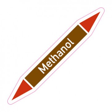 Rohrleitungskennzeichnung Methanol · Aufkleber  | stark haftend
