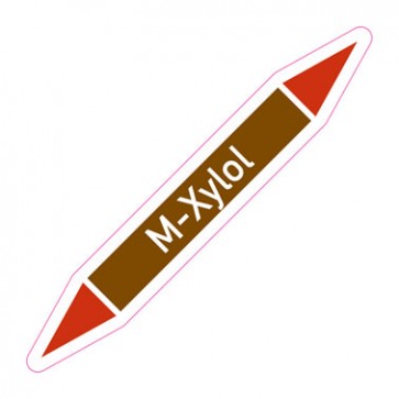 Rohrleitungskennzeichnung M-Xylol · Aufkleber  | stark haftend