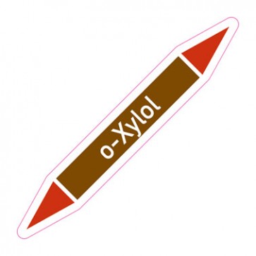 Aufkleber Rohrkennzeichnung · Rohrleitungskennzeichnung o-Xylol
