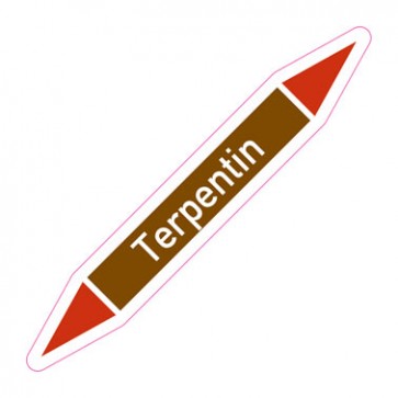 Rohrleitungskennzeichnung Terpentin · Aufkleber  | stark haftend