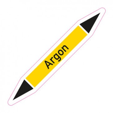Rohrleitungskennzeichnung Argon · Aufkleber  | stark haftend