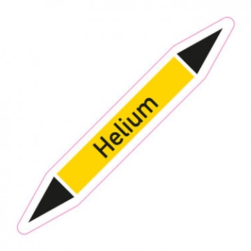Rohrleitungskennzeichnung Helium · Aufkleber  | stark haftend