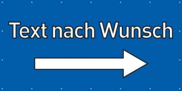 Banner Festivalbanner Wunschtext rechts | blau