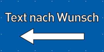 Banner Festivalbanner Wunschtext links | blau
