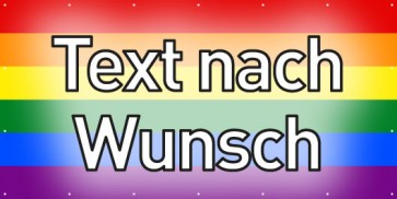 Banner Festivalbanner Wunschtext | regenbogenfarben