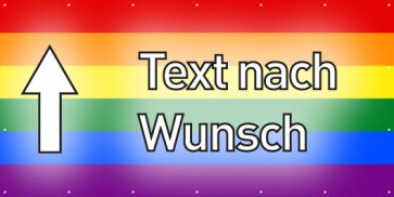 Banner Festivalbanner Wunschtext geradeaus | regenbogenfarben