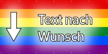 Banner Festivalbanner Wunschtext hier | regenbogenfarben