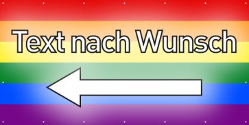 Banner Festivalbanner Wunschtext links | regenbogenfarben