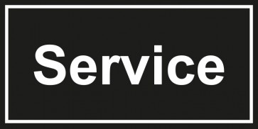 Tür-Schild Service | schwarz · weiss · selbstklebend