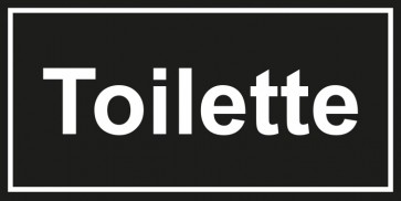 Tür-Schild Toilette | schwarz · weiss · selbstklebend