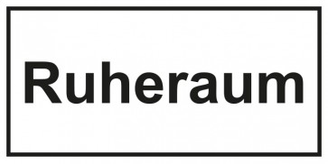 Tür-Schild Ruheraum | weiss · schwarz · MAGNETSCHILD