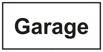 Tür-Aufkleber Garage | weiss · schwarz | stark haftend