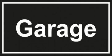 Tür-Aufkleber Garage | schwarz · weiss | stark haftend