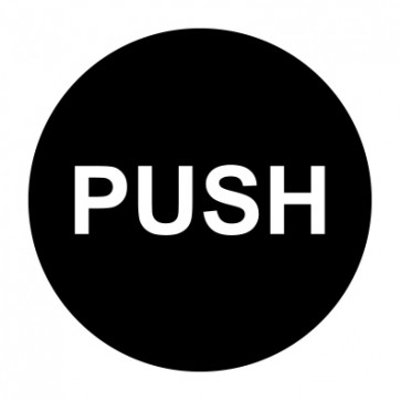 Tür-Schild schwarz · Push