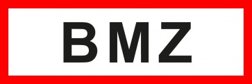 Feuerwehr Schild BMZ · selbstklebend