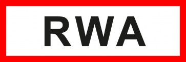 Feuerwehr Schild RWA · selbstklebend