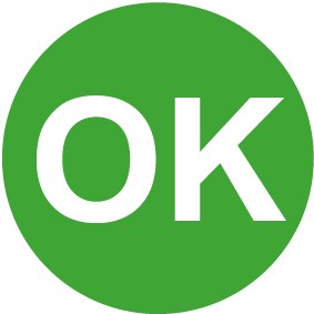 Schild QS Zeichen OK · grün | selbstklebend