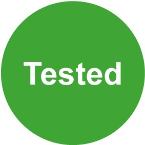Schild QS Zeichen Tested · grün | selbstklebend