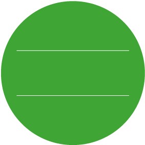 Schild QS Zeichen Blanko 2 Striche · grün | selbstklebend
