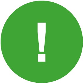 QS Zeichen Ausrufezeichen · grün | Magnetschild