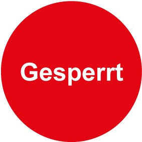 QS Zeichen Gesperrt · rot | Magnetschild