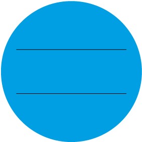 QS Zeichen Blanko 2 Striche · blau | Magnetschild