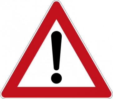 Aufkleber Gefahrzeichen Gefahrstelle · Zeichen 101 | stark haftend - Verkehrszeichen STVO