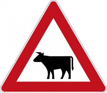 Verkehrsschild · Verkehrszeichen Gefahrzeichen Viehtrieb · Zeichen 101-12 