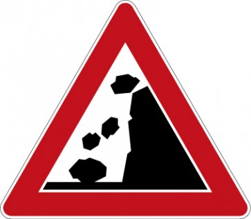Verkehrsschild · Verkehrszeichen Gefahrzeichen Steinschlag · Zeichen 101-15 